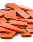 Pre-Cut Tile Scraps - Matte Orange