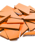 Pre-Cut Tile Scraps - Matte Orange Yellow