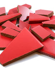 Pre-Cut Tile Scraps - Matte Red
