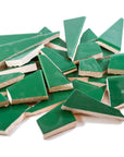 Pre-Cut Tile Scraps - Glossy Green