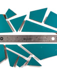 Pre-Cut Tile Scraps - Matte Teal