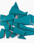 Pre-Cut Tile Scraps - Matte Teal