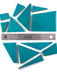 Pre-Cut Tile Scraps - Glossy Teal