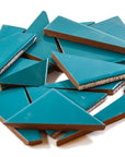 Pre-Cut Tile Scraps - Glossy Teal