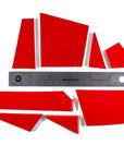 Pre-Cut Tile Scraps - Glossy Red