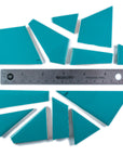 Pre-Cut Tile Scraps - Glossy Teal