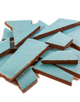 Pre-Cut Tile Scraps - Matte Sand Light Turquoise