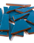 Pre-Cut Tile Scraps - Matte Deep Blue Green