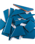 Pre-Cut Tile Scraps - Matte Deep Blue Green
