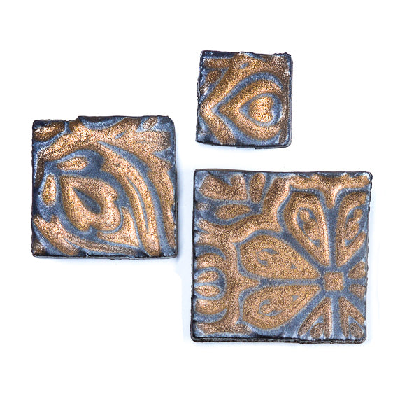 Golden Square Tiles - Handmade Ceramic tiles