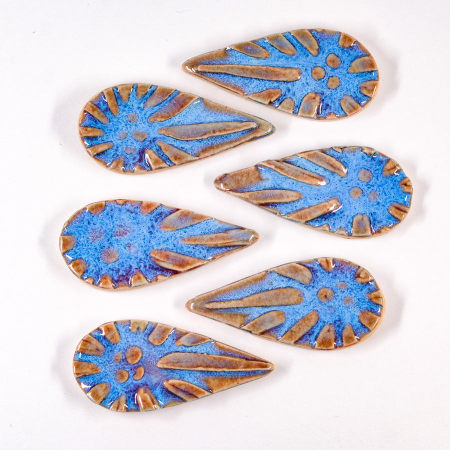 40mm Tear Drop - Handmade Ceramic tiles