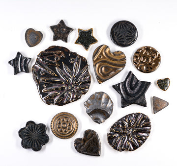 Metallic Medley - Handmade Ceramic tiles