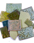 Greens - Handmade Ceramic Tile Scraps