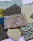 Greens - Handmade Ceramic Tile Scraps