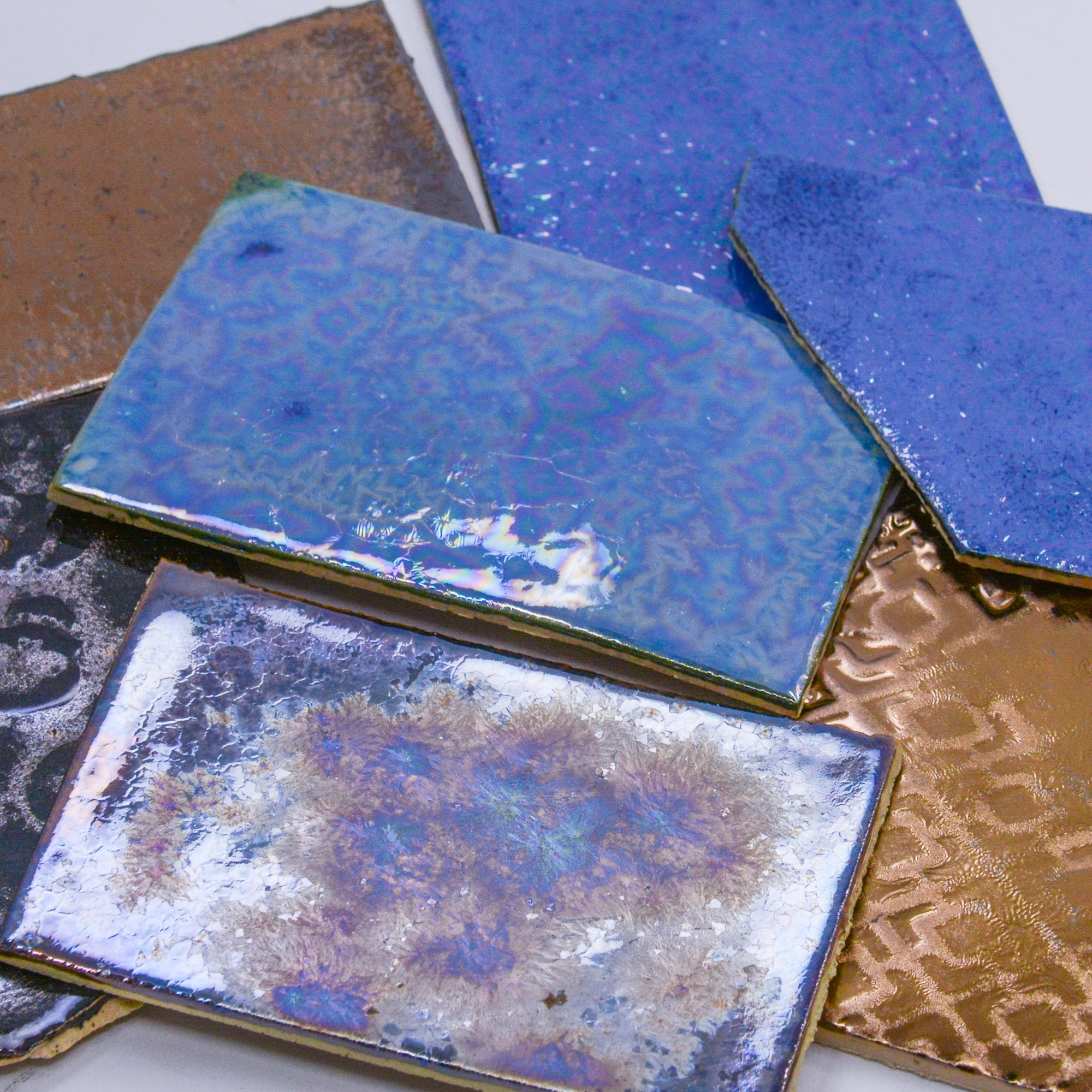 Metallics - Handmade Ceramic Tile Scraps