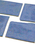 Iridescent Blue Starburst - 2x3in Handmade Ceramic Tiles