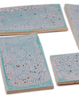 Seafoam Pink Crackle - 2x3in Handmade Ceramic Tiles