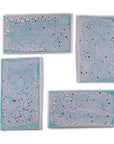 Seafoam Pink Crackle - 2x3in Handmade Ceramic Tiles