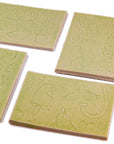 Light Green Beach Day - 2x3in Handmade Ceramic Tiles