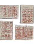 Aztec Brown and Cream  - 2x3in Handmade Ceramic Tiles