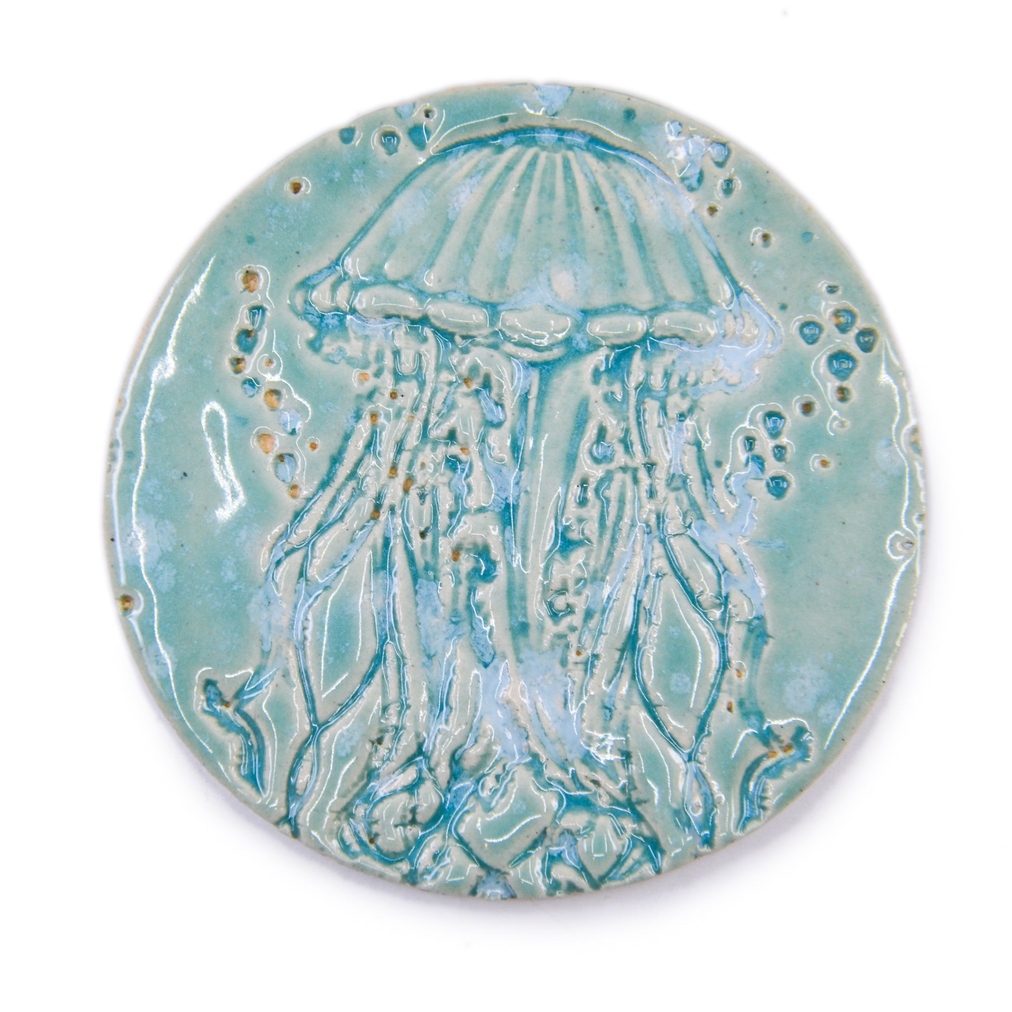 Jellyfish - Sea Life Tile - Handmade Ceramic tiles