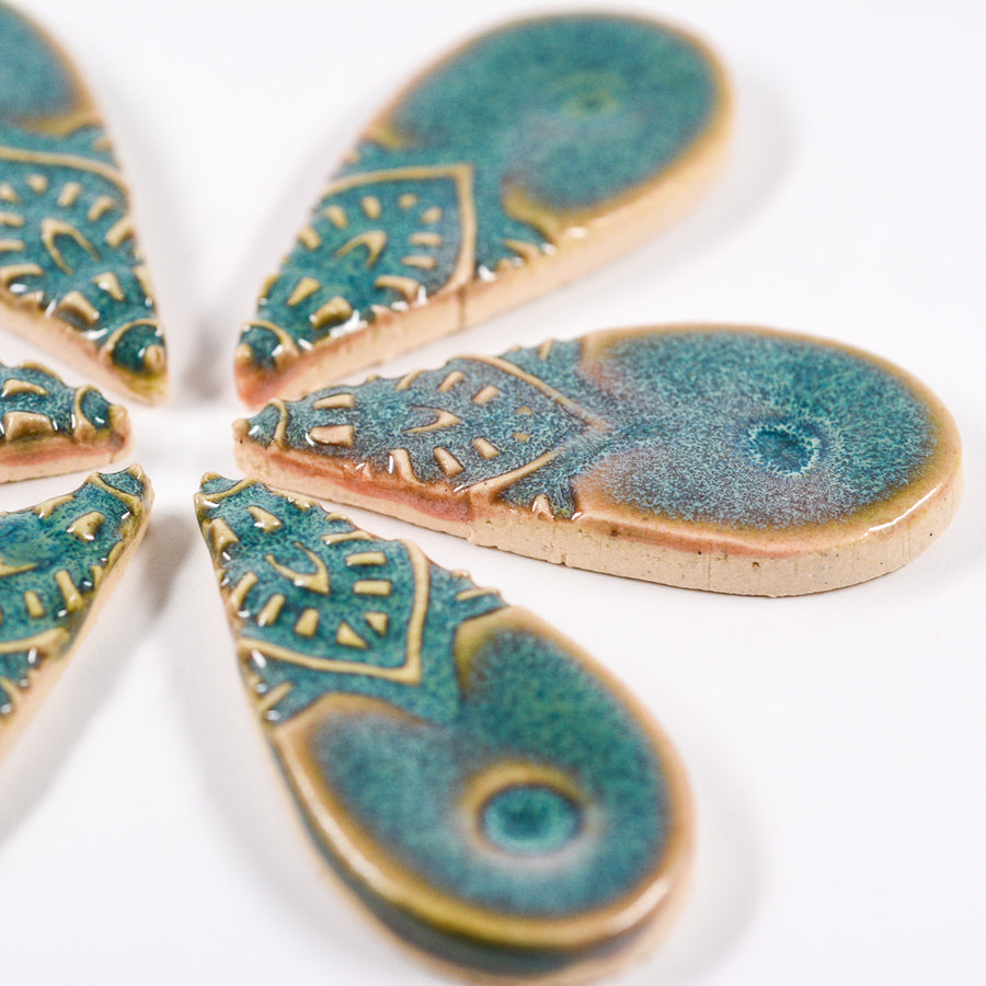 40mm Tear Drop - Handmade Ceramic tiles