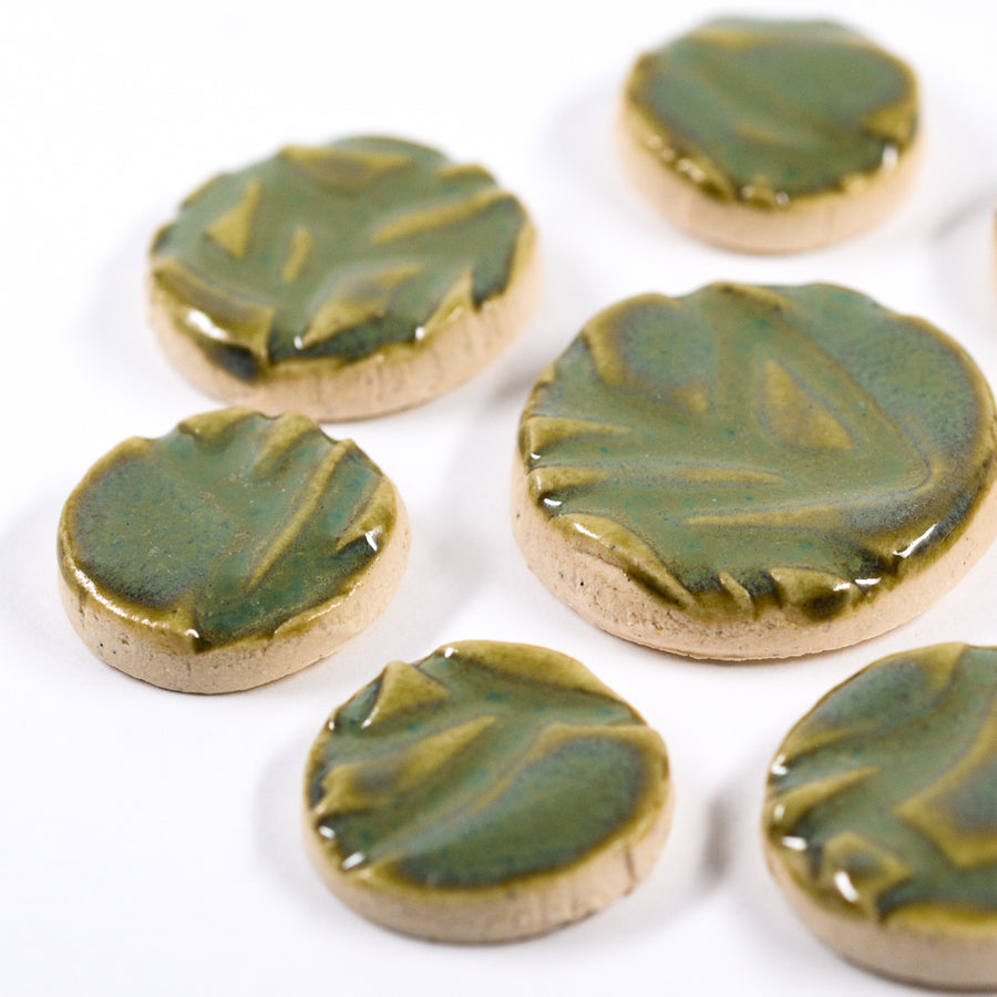 Green Leaves - Handmade Ceramic tiles