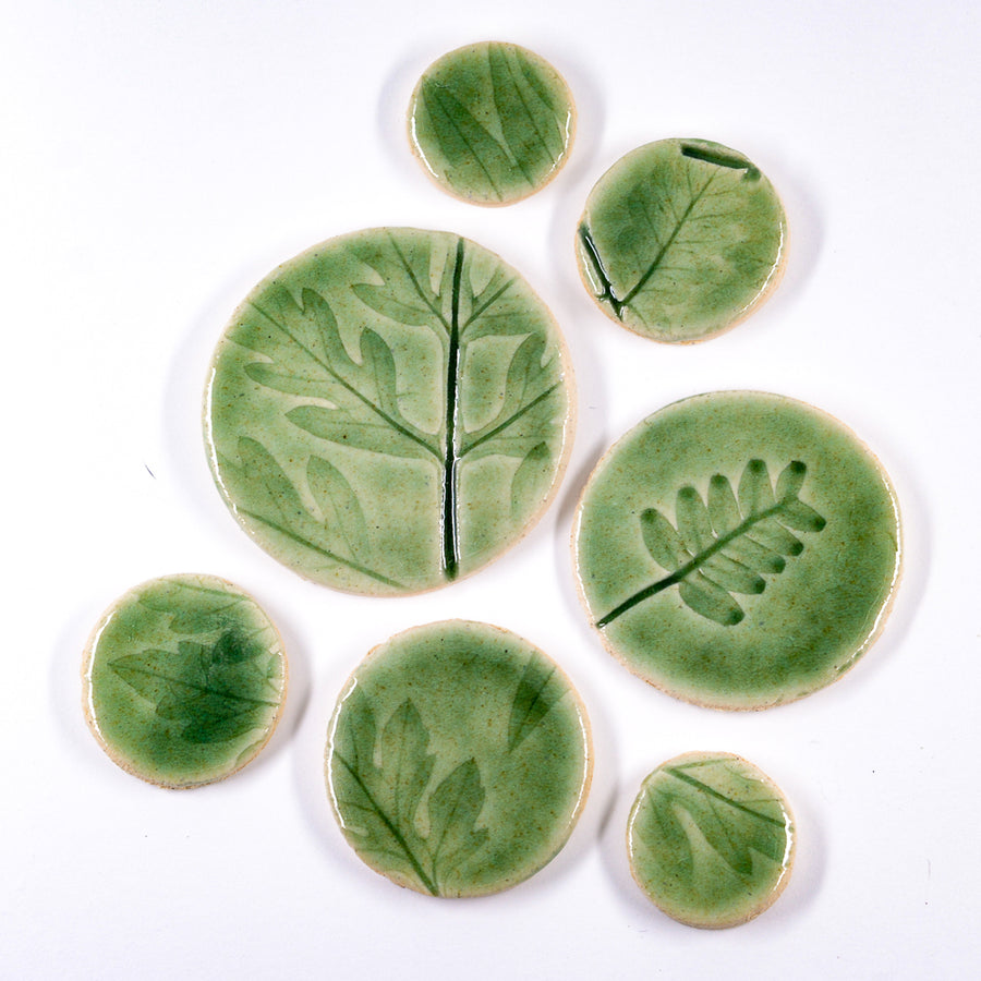 Leaf Print Tiles - Handmade Ceramic tiles