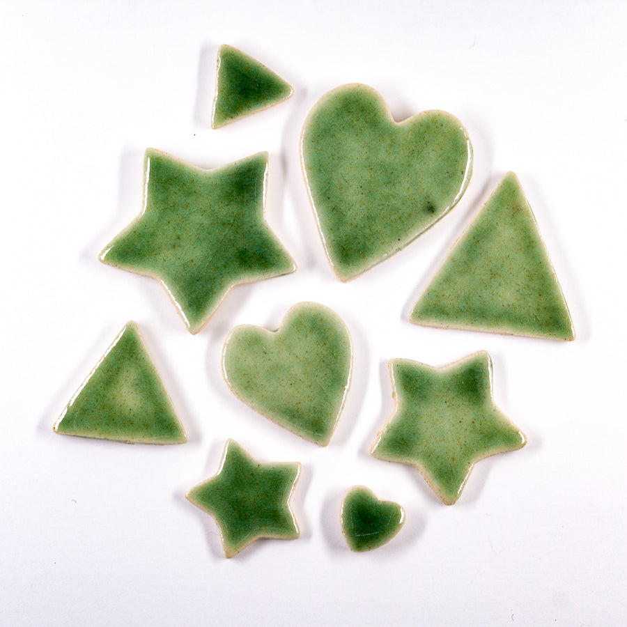 Crackle Green Glaze Tiles - Handmade Ceramic tiles
