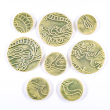 Circles of Dragons - Handmade Ceramic tiles