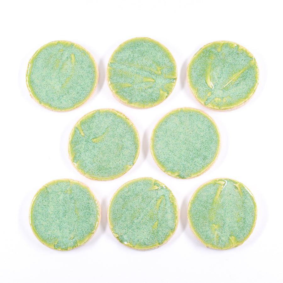 Green Circles - Handmade Ceramic tiles
