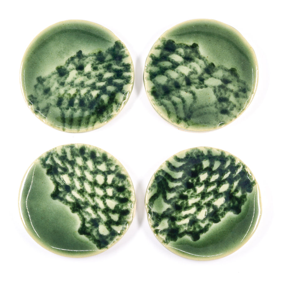 Green Lace - Handmade Ceramic tiles