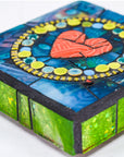 Garden Dwellers  - Signature Heart Series - Mosaic Art by Cherie Bosela