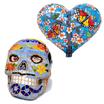 3-D Mosaic Sugar Skull, Heart or Sphere workshop with Wesley Wong - Oct. 14-15, 2023