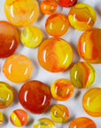 Fancy Frit Balls - Yellow, Orange, Red swirls