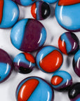 Fancy Frit Balls - Aqua blue, Purple, Red and Black