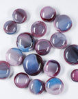 Frit Balls - Cranberry Pink, Azure Blue & White Streakie