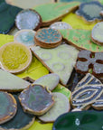 Green Grab Bag - Handmade Ceramic tiles