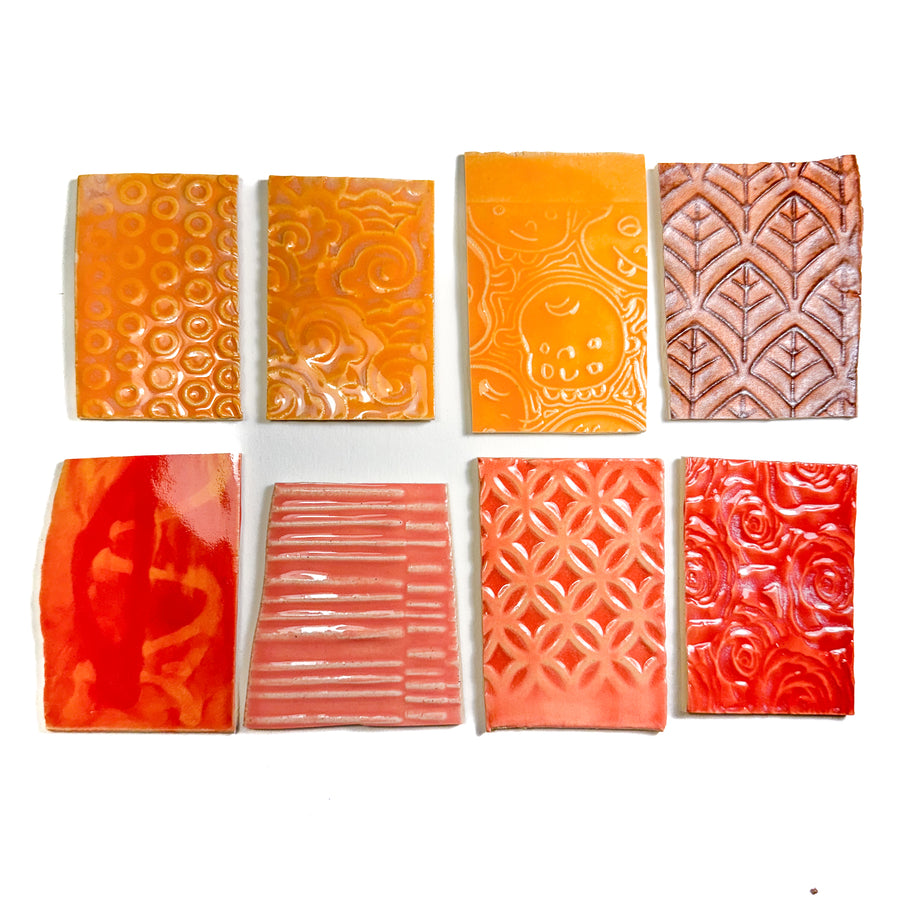 Orange - Handmade Ceramic Tile Scraps