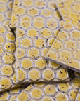 Yellow Honeycombs - 2x3in Handmade Ceramic Tiles