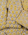 Yellow Honeycombs - 2x3in Handmade Ceramic Tiles