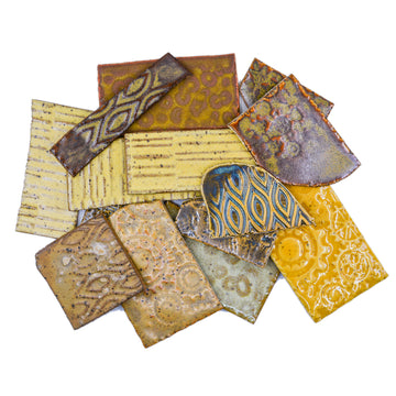 Yellow - Handmade Ceramic Tile Scraps