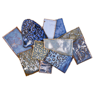 Blues - Handmade Ceramic Tile Scraps