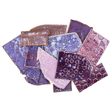 Purples - Handmade Ceramic Tile Scraps