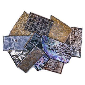 Metallics - Handmade Ceramic Tile Scraps