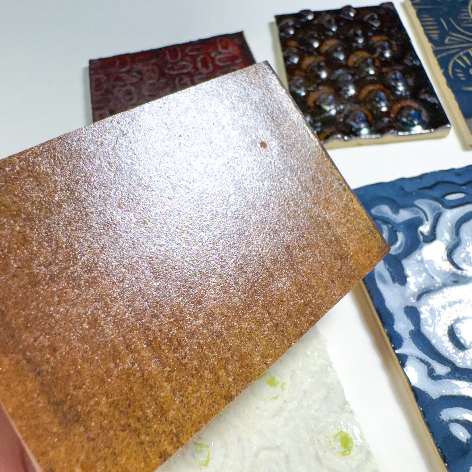 Metallics - Handmade Ceramic Tile Scraps