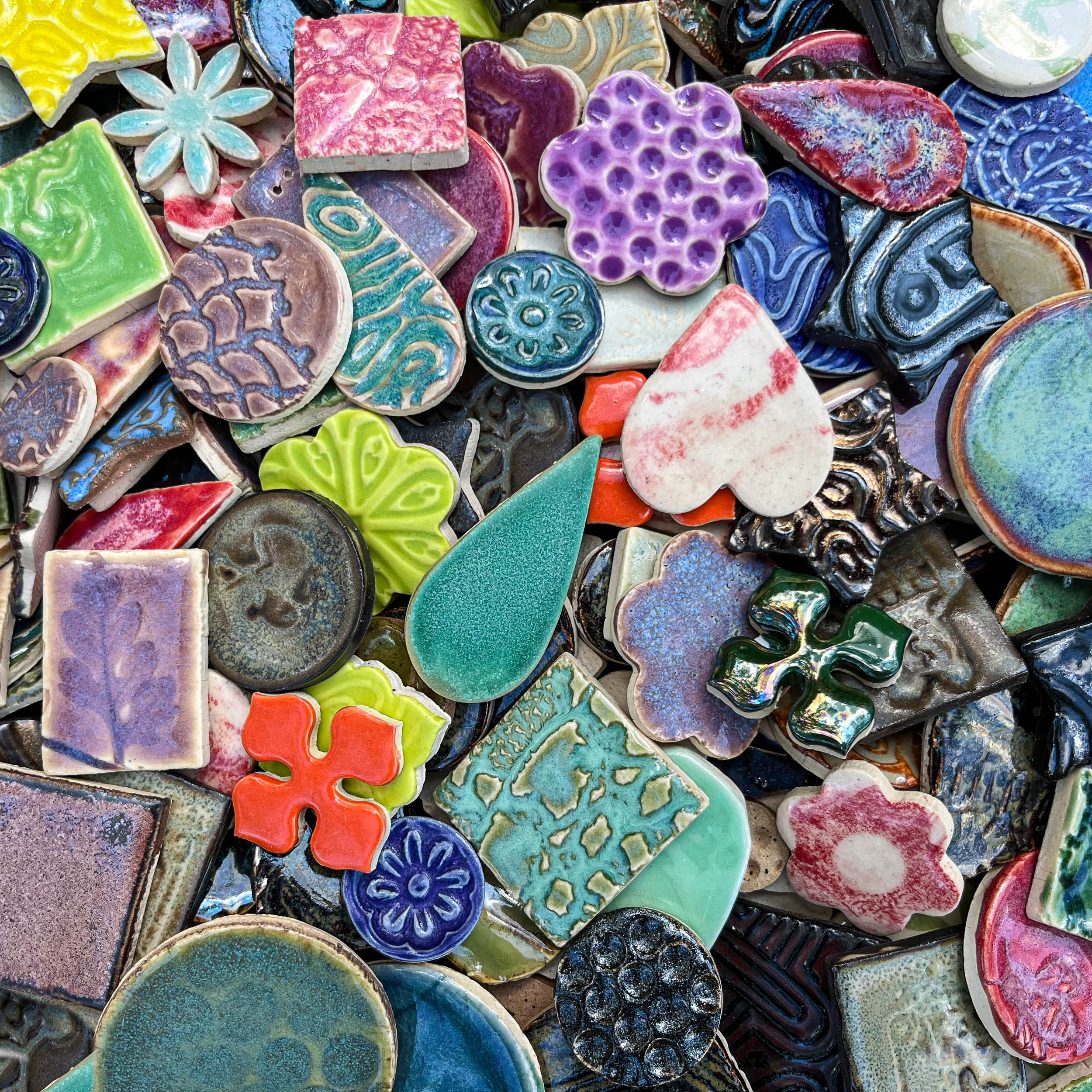 Grab Bag - Handmade Ceramic tiles – Luna Mosaic Arts