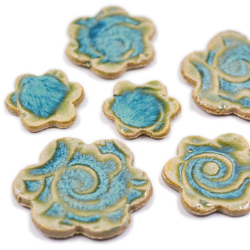 Aqua Waves - Handmade Ceramic tiles