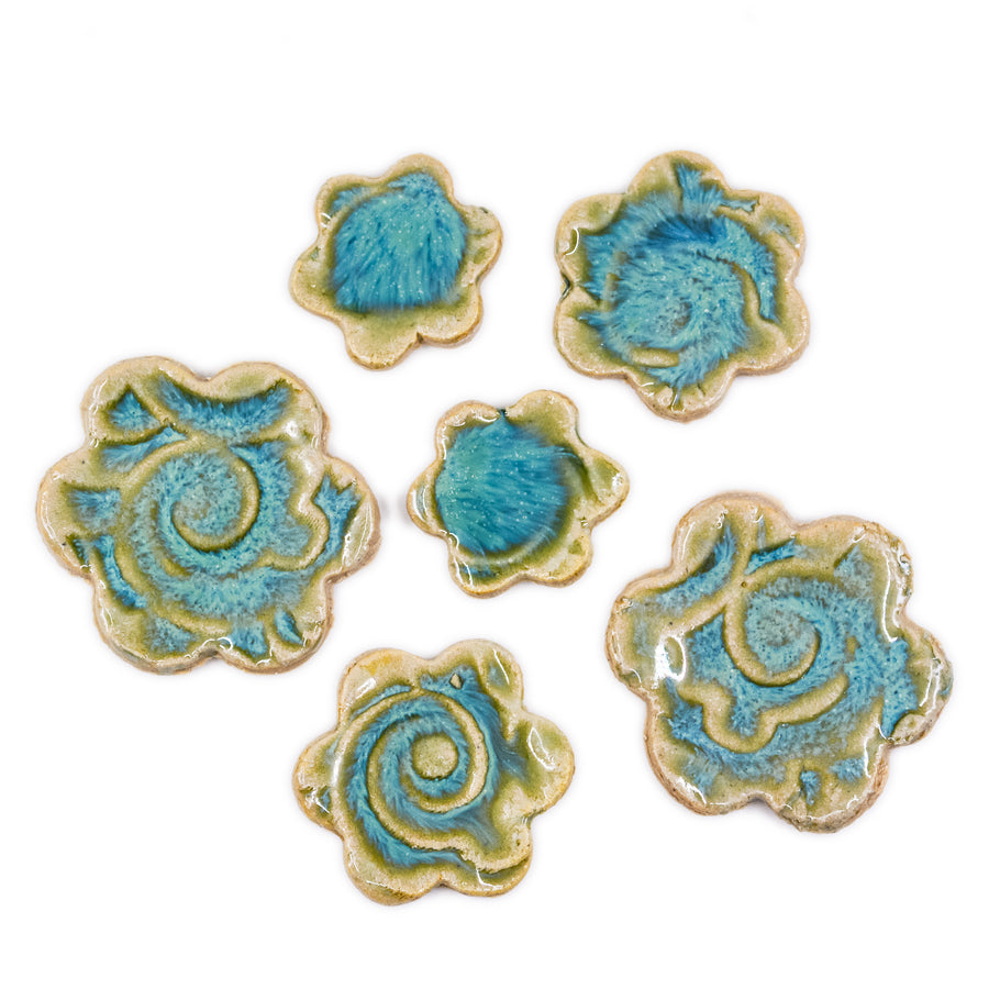 Aqua Waves - Handmade Ceramic tiles