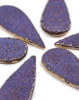 Purple 48mm Tear Drops - Handmade Ceramic tiles